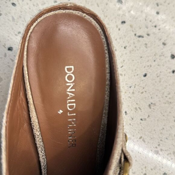 Donald J Pliner Vero 2 Leather Bronze Cracked Metallic Mules Boho Shoes Size 8.5 - Picture 12 of 13